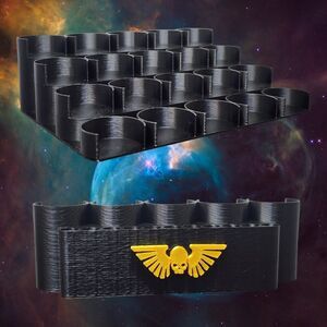 Warhammer Paint Rack 5x4 – 3D Printed Citadel Pot Holder with Imperial Aquila